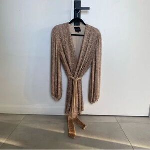 RETROFETE GABRIELLE ROBE DRESS IN BRONZE